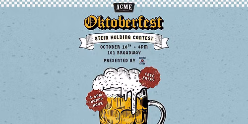 Free! Urban Chestnut Oktoberfest Happy Hour & Stein Holding Contest