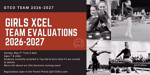 2026-2027 Girls XCel Team Evaluations 