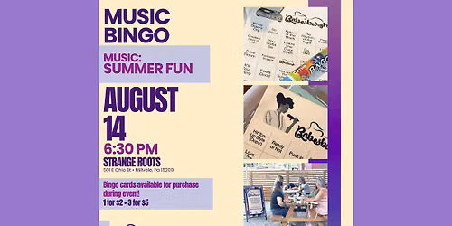 Music Bingo: Summer Fun Mix