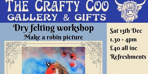 Dry felting a robin workshop