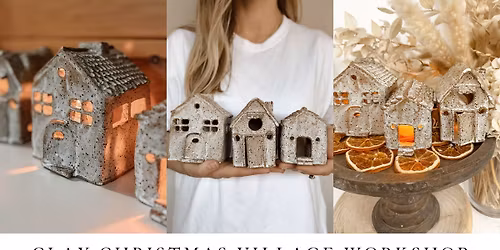 CHRISTMAS CERAMIC VILLAGE HOUSES WORKSHOP