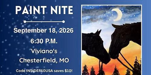 09\/18\/2026 Night Nuzzling Paint Nite at Viviano\u2019s in Chesterfield, MO
