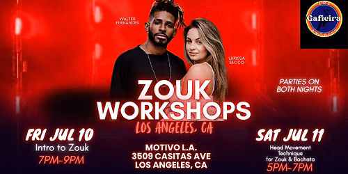Zouk Workshops with Walter Fernandes & Larissa Secco