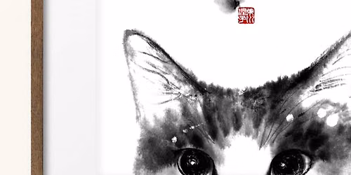 Sumi-e Japanese Ink Painting Workshop | Cat