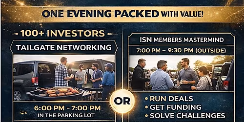 Tailgate Spring Break Networking Social and Real Estate Investing Workshop