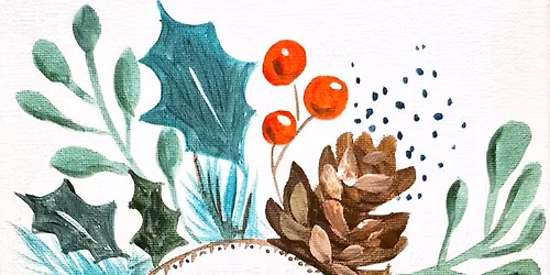 PENWORTHAM Tote Bag Paint Night - The Holly Wreath 