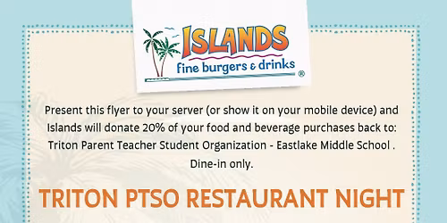 Island\u2019s Restaurant Night- Triton PTSO