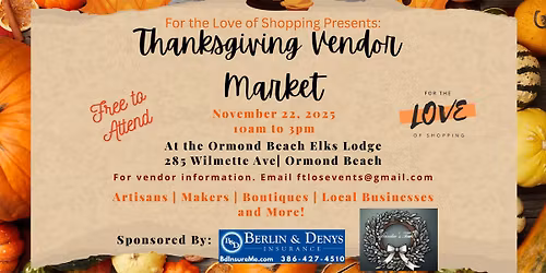 2nd Annual Thanksgiving Vendor Market