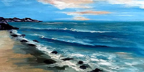 "Impressionist Beach" In Person Paint Night Event Thursday 7:00 p.m. in West Seattle (Wine Included)