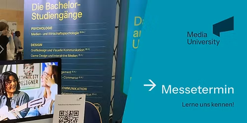 Triff die Media University bei der Master & More in Berlin!