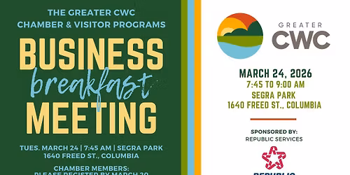 CWC Chamber Business Breakfast- MARCH