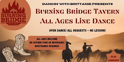 Burning Bridge Tavern All Ages Line Dance