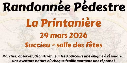 Randonn\u00e9e \u00e0 \u00e9nigmes "La Printani\u00e8re" 2026