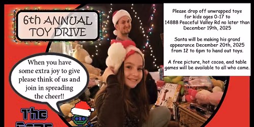 Santa Visits the Game Room\/6th Annual Toy Drive