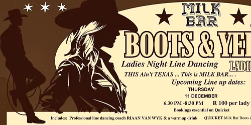 Milk Bar Boots & Yeehaw - Ladies Line Dancing