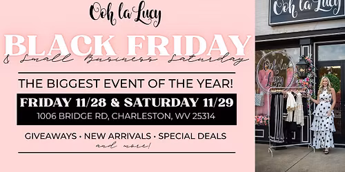Black Friday & Small Business Saturday at Ooh La Lucy!