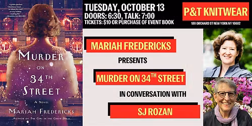 Mariah Fredericks presents M**der on 34th Street, with SJ Rozan