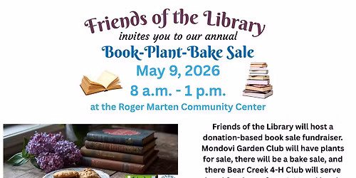 Friends of the Library Annual Book-Plant-Bake Sale