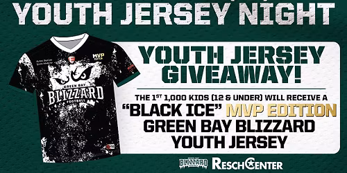 Green Bay Blizzard Youth Jersey Night vs The Fishers Freight