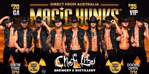 Oct 3rd: Newport News, VA- MAGIC HUNKS\u00ae AUSTRALIAN TAKEOVER at Chef Life