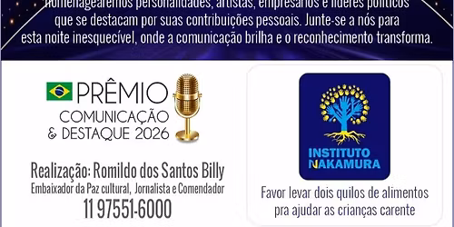 Pr\u00eamio Comunica\u00e7\u00e3o & Destaque e Amigos do Brasil Imperial