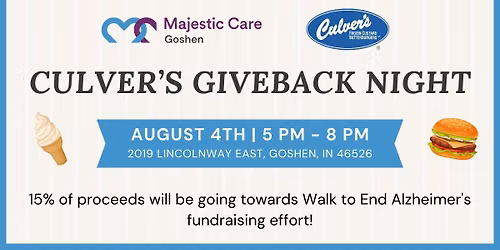 Culver's + Majestic Care Giveback Night
