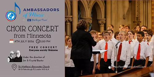 Minnesota Ambassadors of Music Choir Live at St Matthew's Bayswater Church