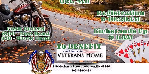 Covered Bridge Poker Run To Benefit New Hampshire Veterans Home