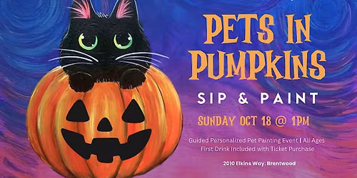 Pets In Pumpkins Paint & Sip