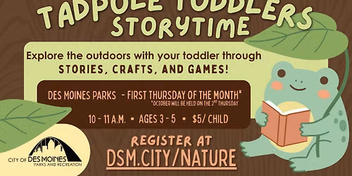 Tadpole Toddlers Storytime
