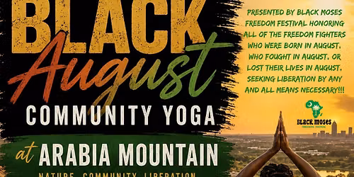 Black August Community Yoga at Arabia Mountain
