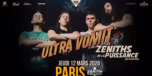 Ultra Vomit au Z\u00e9nith Paris - La Villette 12 mars 2026 \ud83e\udd18