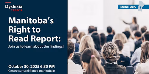 Release of the Manitoba Right to Read Report