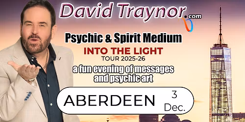 A fun evening of mediumship & psychic art in Aberdeen, Scotland with David Traynor.