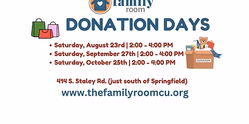 Donation Drop Off Saturdays!