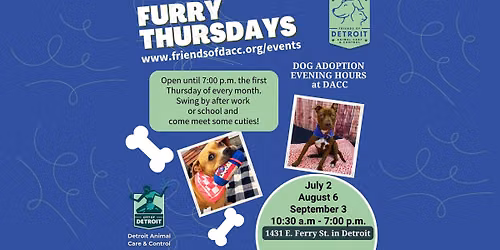 Furry Thursday! Evening Adoption Hours at DACC