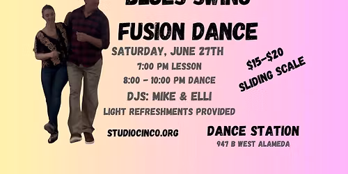 Blues Swing Fusion Party! Sat Jun 27, 7-10 pm