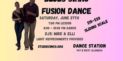 Blues Swing Fusion Party! Sat Jun 27, 7-10 pm