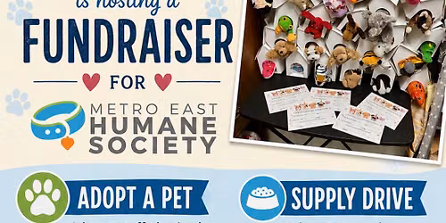 Addley\u2019s Humane Society Adopt-a-pet fundraiser & supply drive