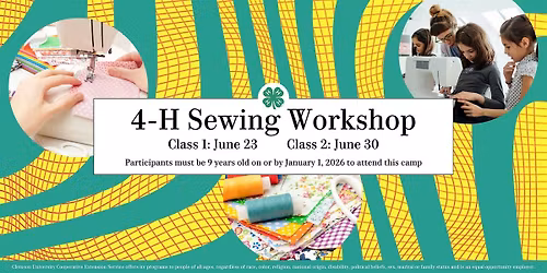 Greenville County 4-H Sewing Workshop 2026
