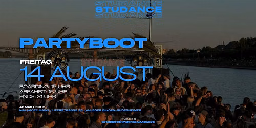 STUDANCE PARTYBOOT III I 14.08.2026 I Mainz
