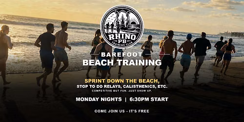 Rhino PB Barefoot Beach Training: Monday Sand Workouts (Free)