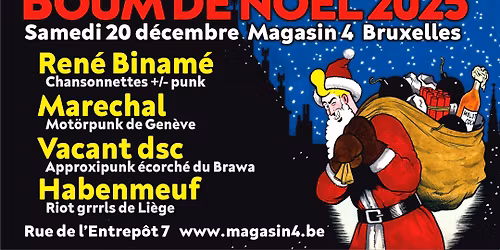 BOUM DE NO\u00cbL 2025 : REN\u00c9 BINAM\u00c9 (BE) + MARECHAL (CH) + VACANT DSC (BE) + HABENMEUF (BE)