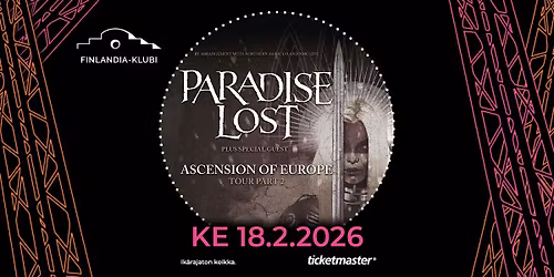 Paradise Lost (UK) | Finlandia-klubi, Lahti