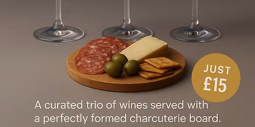 Wine Flight + Mini Charcuterie \u00a315 Introductory Offer 