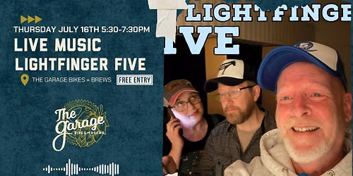 LIVE Music Lightfinger Five at The Garage Bikes + Bikes 