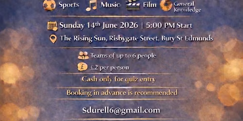 Charity Quiz at The Rising Sun