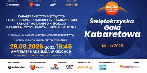 29.08.2026 Kielce • Świętokrzyska Gala Kabaretowa Kielce 2026 - rejestracja TV POLSAT