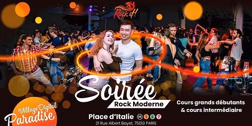 Soir\u00e9e danse Rock 4 Temps moderne & Cours \u00e0 Place d'Italie