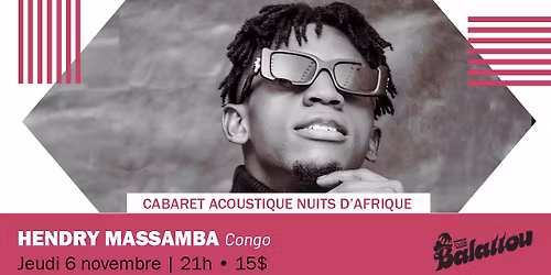 HENDRY MASSAMBA | Cabaret Acoustique Nuits d'Afrique